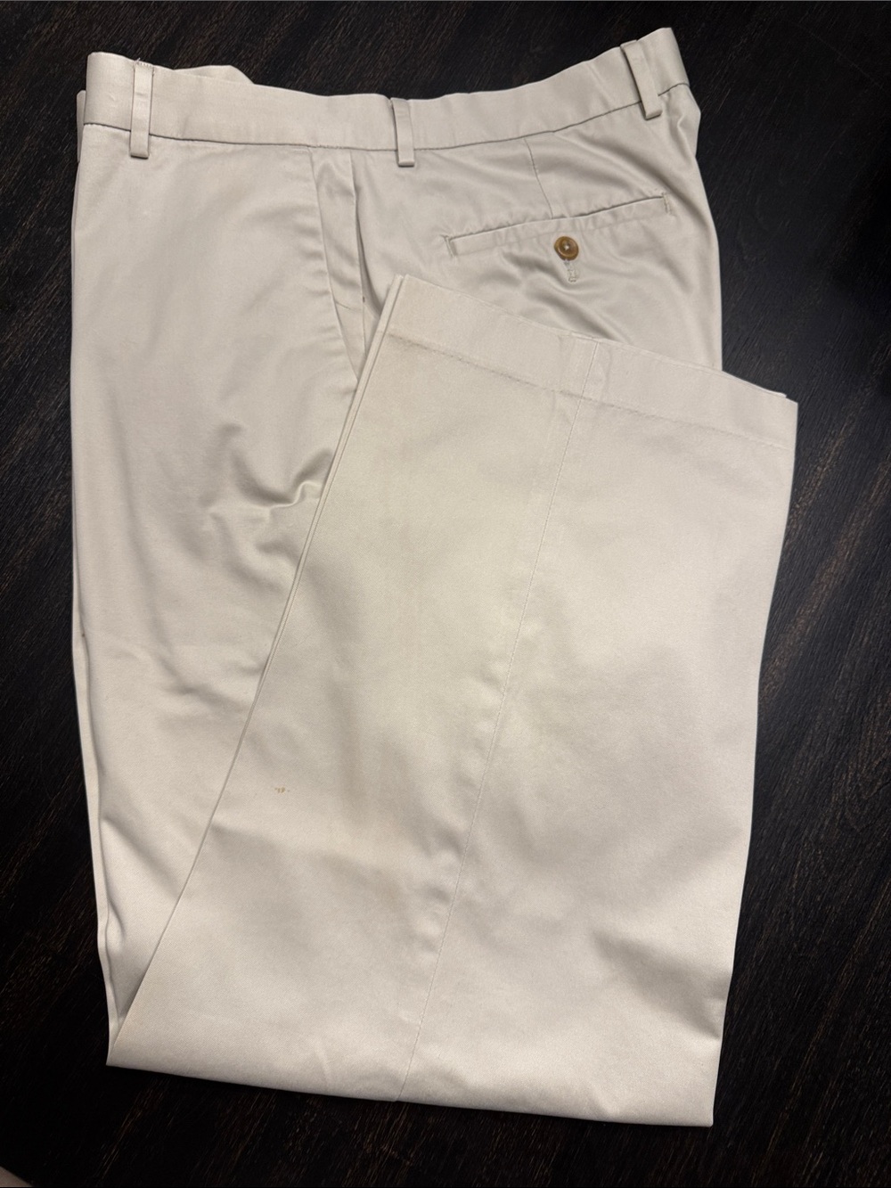 Izod Men's Chinos in Light Cream - Classic Flat Front  042